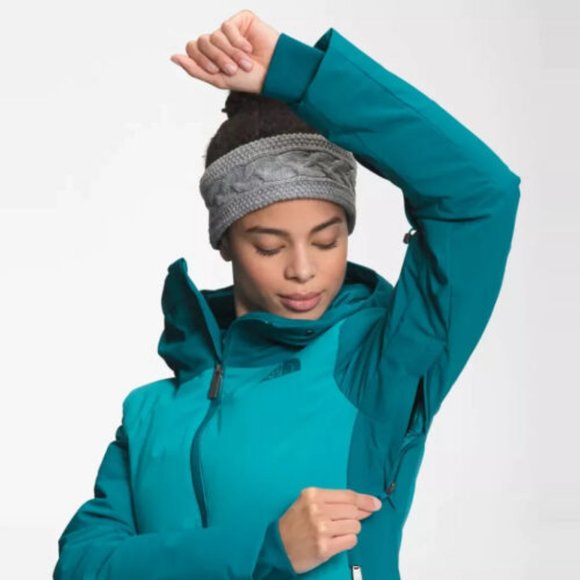 The North Face SKI Women's Sz MEDIUM CIRQUE 550 DOWN JACKET Waterproof Aqua Blue - Picture 6 of 7